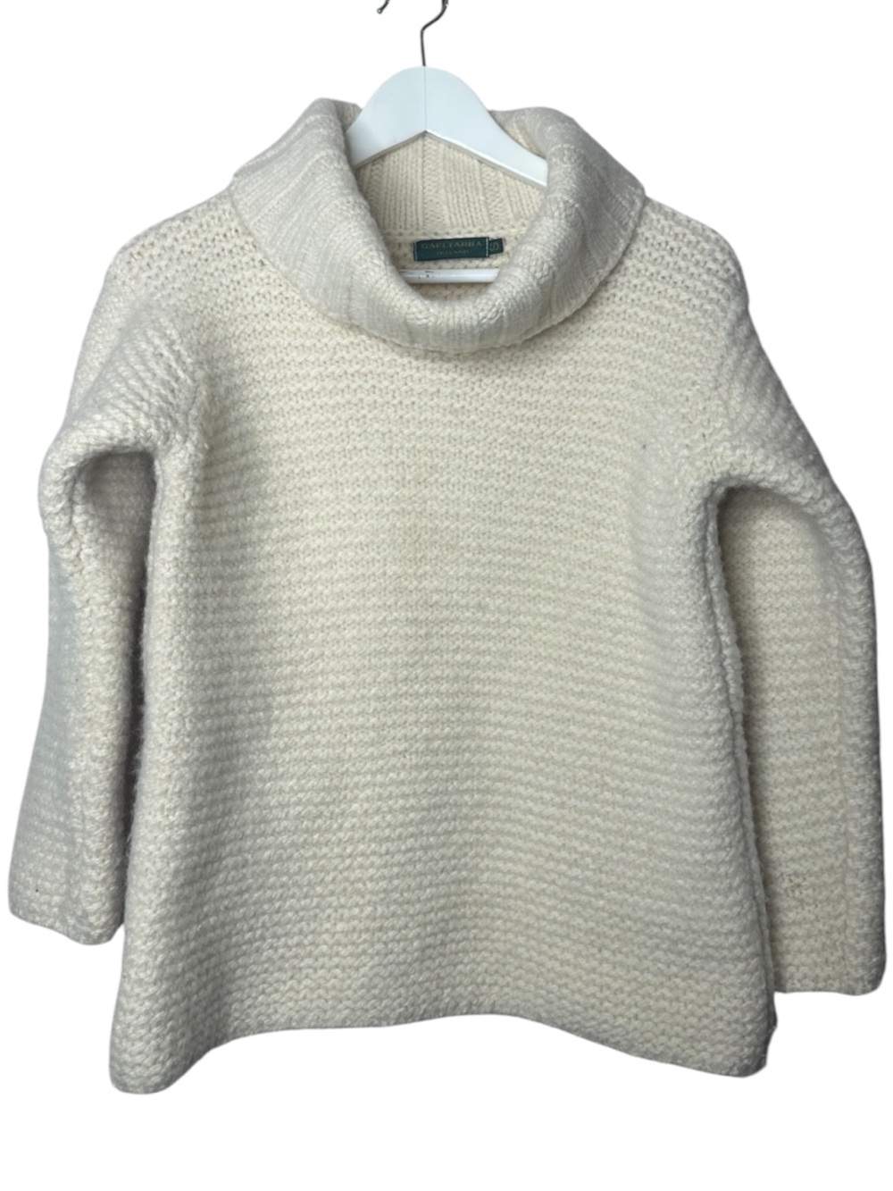 Gaeltarra Ireland Wool Cowl Neck Sweater Size Small